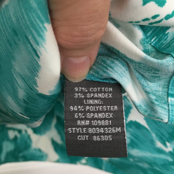 Donna Ricco NY Turquoise Floral Dress 2 Petite EUC - Picture 8 of 9